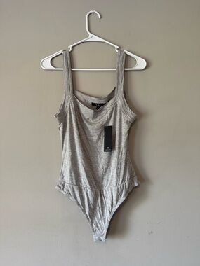 Lulu's Heather Gray Tank Bodysuit
